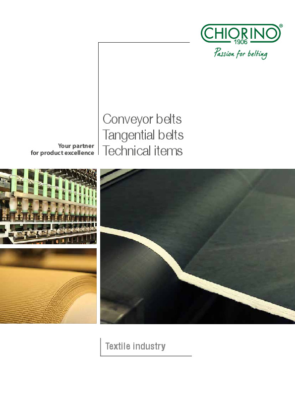 Belting solutions for textile industry