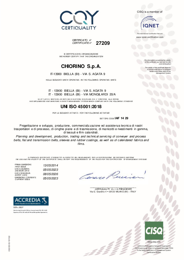 UNI ISO 45001:2018
