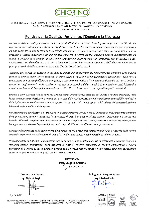 Chiorino Policy_IT