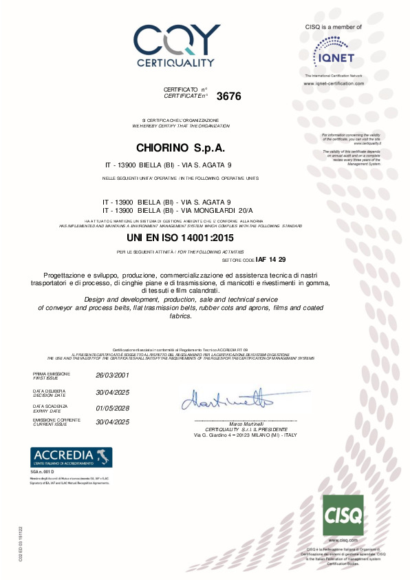 UNI EN ISO 14001:2015