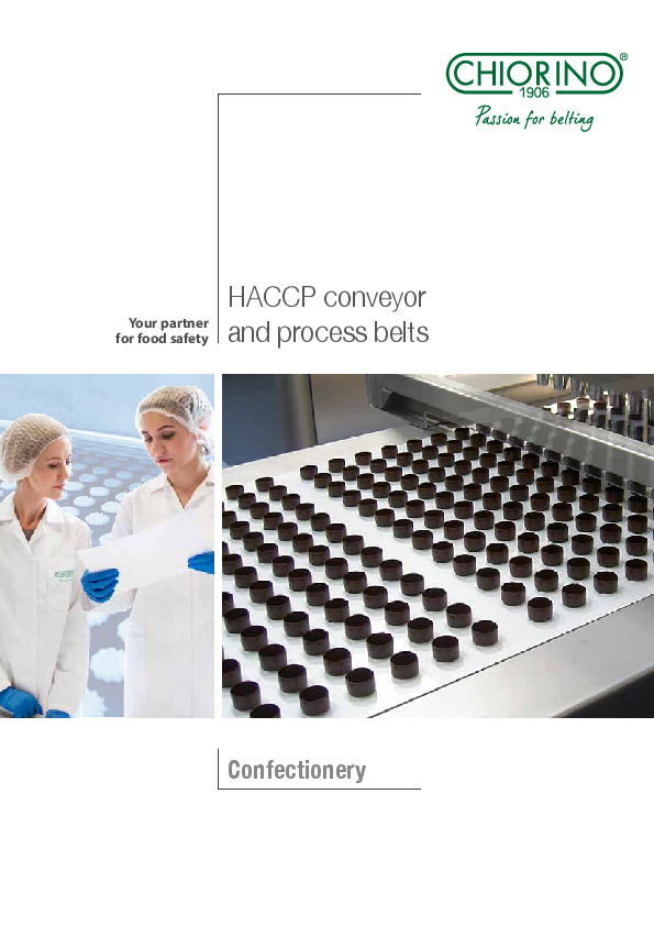 Food Confectionery_HACCP Conveyor and process belts